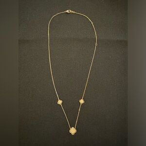Gold plated over 925 clover necklace